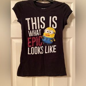 Despicable Me Minion Made This Is What Epic Looks Like Girls Size Small Black